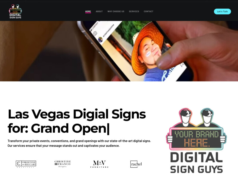 Digital Sign Guys website design portfolio