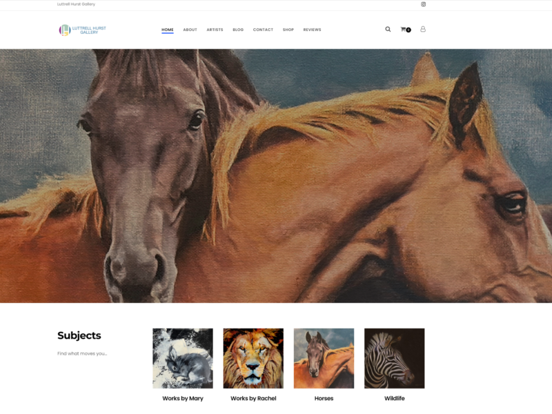Luttrell Hurst Gallery website design portfolio