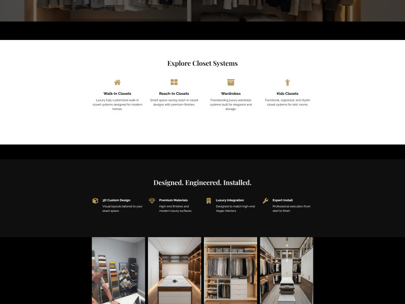 Modern Closets LV website design portfolio