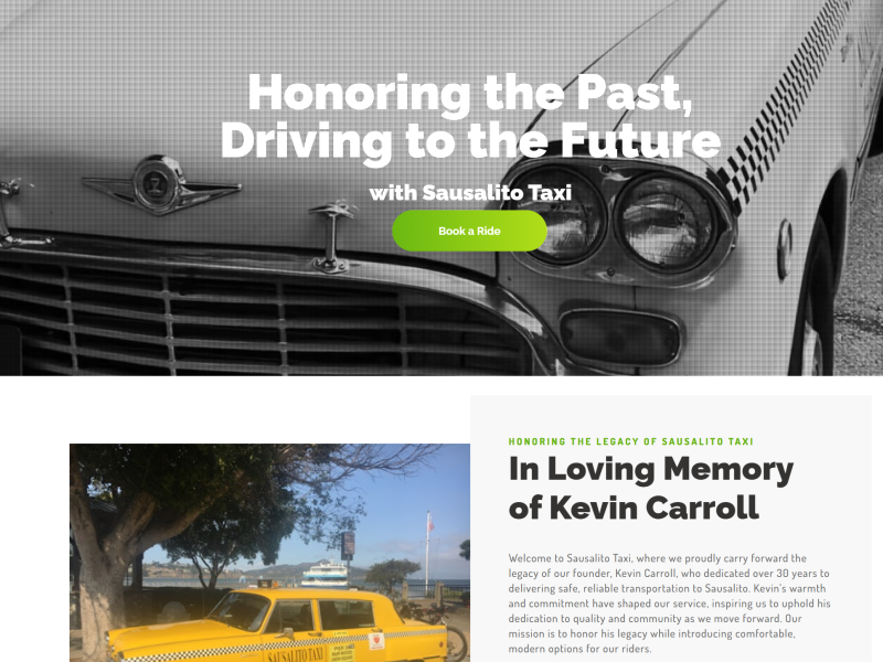 S Taxi web design portfolio